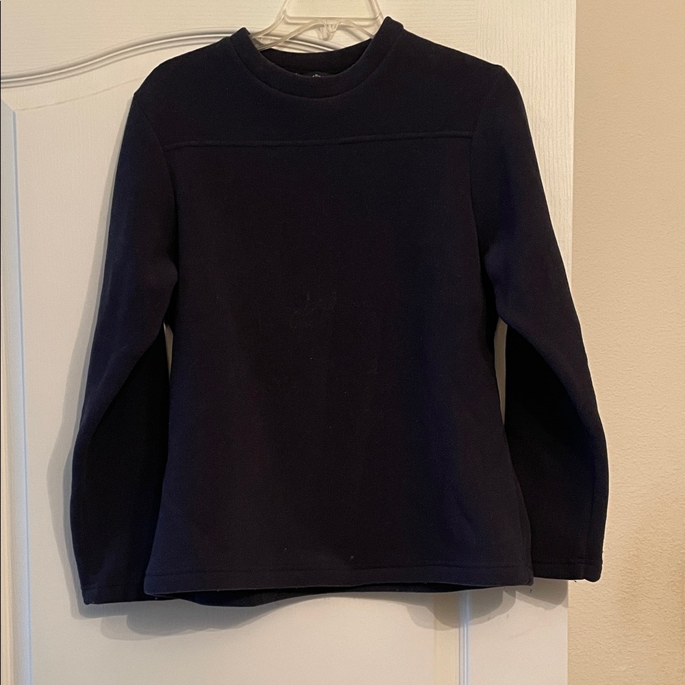 Lands' End Women's Navy Crew Neck Sweater